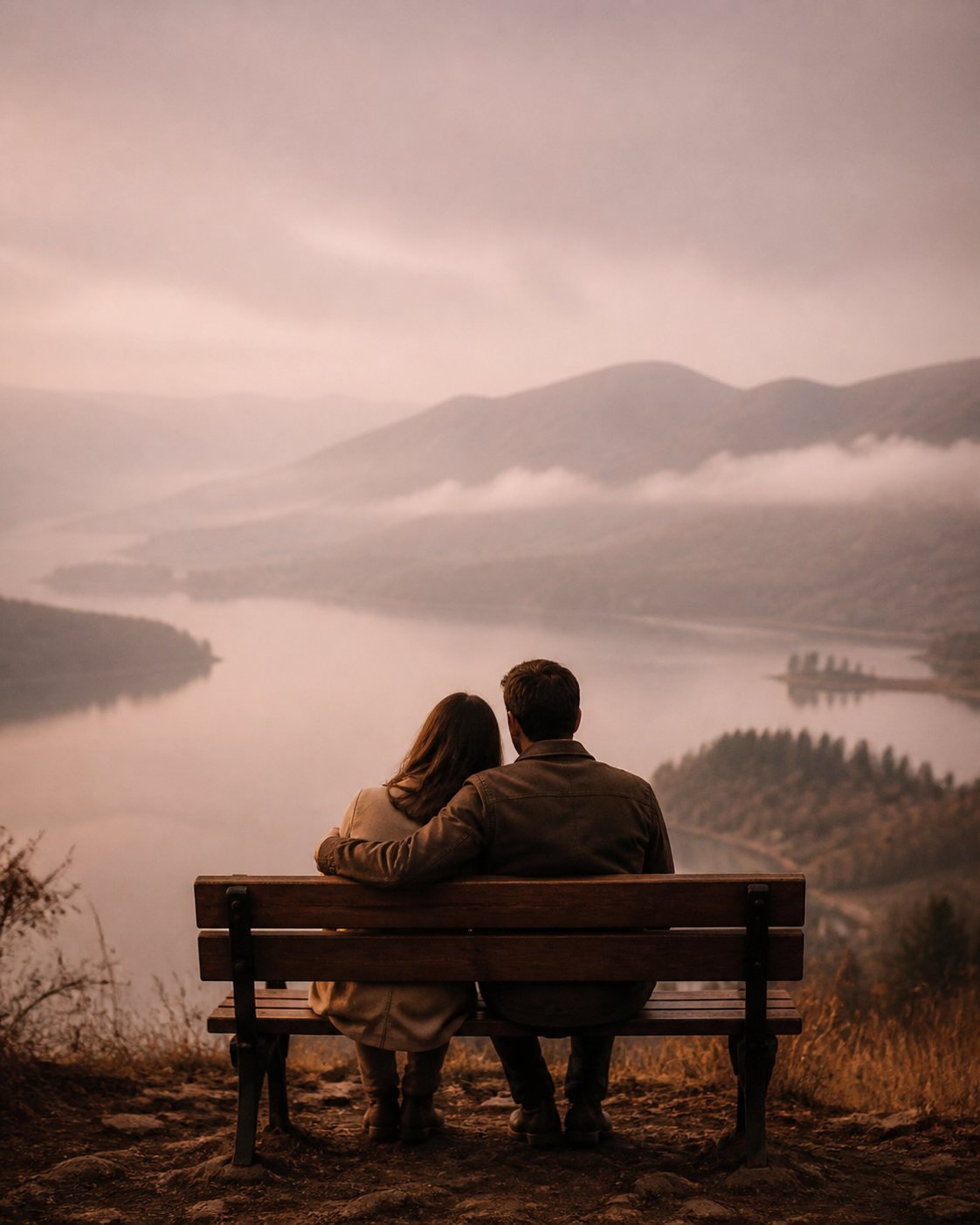 Pareja mirando el horizonte, recuerdo de la década